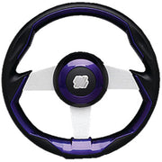 Uflex Steering Wheel-Black/Brl Grip Silv Grimani Pl/S