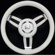 Uflex Steering Wheel White Poly Chrome Morosini U/Ch/W