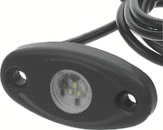 TH Marine High Intensity Oval LED Courtesy Light, Black Housing, White LEDs