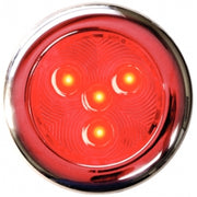 Th Marine LED Puck Lights Red w/Stainless Bezel 3 LED51897DP