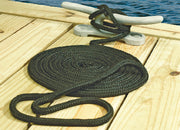 Seachoice Double Braided Dock Line Black-3/8"X15'