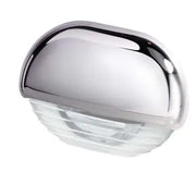 White LED Easy Fit Step Lamp - Chrome Plated Plastic Cap