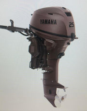 Yamaha 25hp Outboard | F25SWHC3 | Matte Brown