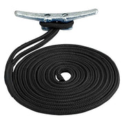 Sea Dog® 302112015BK-1 - Premium 1/2" D x 15' L Black Nylon Double Braid Dock Line - Clauss Marine