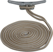 Sea Dog 302112025G/W-1 Double Braided Nylon Dock Line, 1/2" X 25' / Gold/White - Clauss Marine