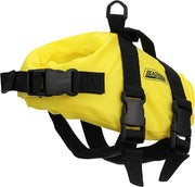 Seachoice Dog Life Vest, Adjustable Life Jacket for Dogs, w/Grab Handle, Yellow, Size XXS, Up to 6 Lbs. - Clauss Marine