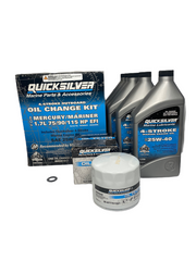 OEM Quicksilver/Mercury 75/90/115 HP EFI 4-Stroke SAE 25W-40 Oil Change Kit 8M0081913 - Clauss Marine